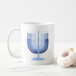Modern Menorah Hanukkah Mug<br><div class="desc">Modern design menorah with on 11oz Mug. Two-sided printing with backside menorah. Dishwasher safe.</div>