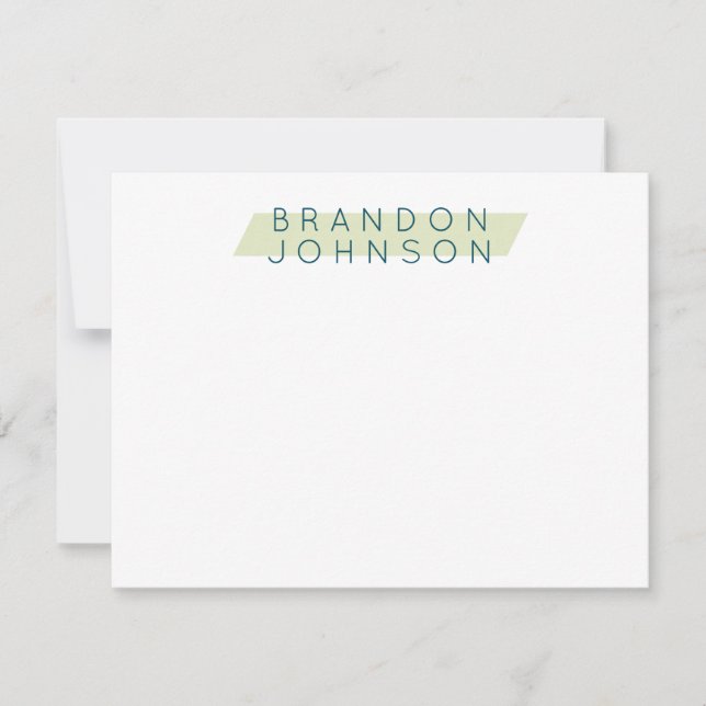 Modern Mens Personalized Card (Front)