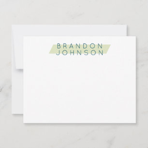 Modern Mens Personalized Card