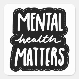 Modern Mental Health be kind to your mind Square Sticker