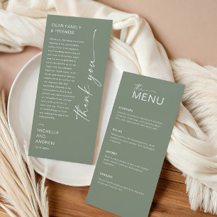 Modern Menu Card and Thank you Message