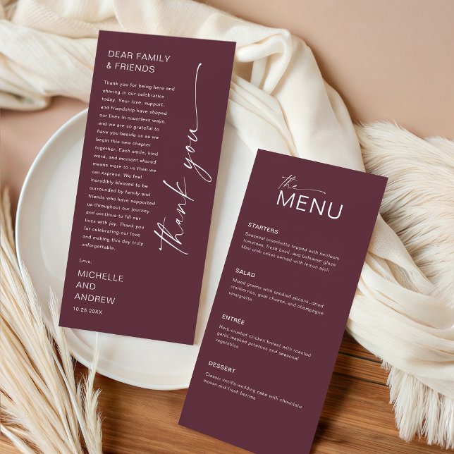Modern Menu Card and Thank you Message (Creator Uploaded)