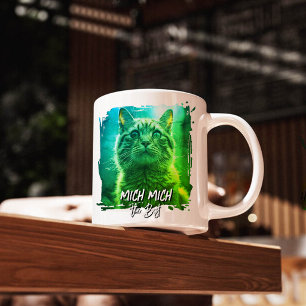 Modern Meow Frame – Personalized Cat Name Photo Coffee Mug