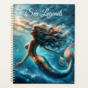 Modern mermaid gradient water gradient cool  planner