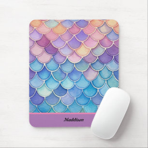  Modern Mermaid Scale Pattern Mouse Pad