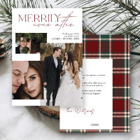 Modern Merrily Ever After Red Green Tartan Plaid
