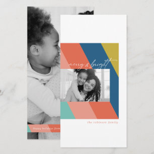 Modern Merry and Bright Flat Card