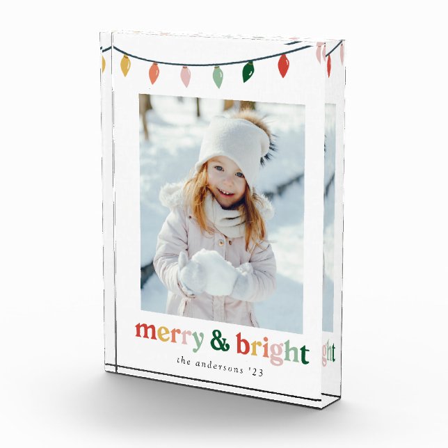 Modern Merry and Bright Holiday Photo Block (Right)
