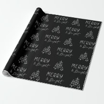 Modern Merry and Bright Wrapping Paper