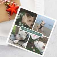 Modern Merry & Bright 4 Photos Grid Paper
