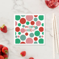 Modern Merry & Bright Simple Polka Dot Pattern