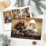 Modern Merry Christmas 4 PHOTO Greeting Holiday Card<br><div class="desc">Modern Merry Christmas PHOTO Greeting Holiday Card.
 
Surprise and bring joy to your close ones and make the celebration unforgettable.

 For further customization,  please click the "customize further" link and use our design tool to modify this template.</div>