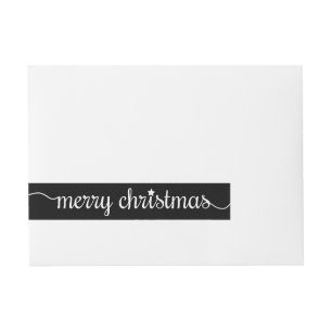 Modern Merry Christmas Address Label