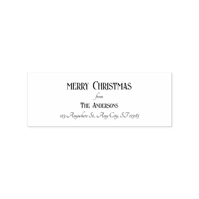 Modern Merry Christmas Address Self-inking Stamp (Imprint)