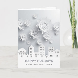 Modern Merry Christmas Corporate Greeting Holiday Card