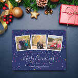 Modern Merry Christmas Cute Family Photo Collage Holiday Postcard<br><div class="desc">Modern Merry Christmas Cute Family Photo Collage Holiday Postcard</div>