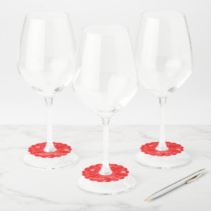 Modern Merry Christmas decor dinner Wine Glass Tag