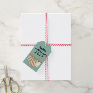 Modern Merry Christmas Gift Boxes Gift Tag