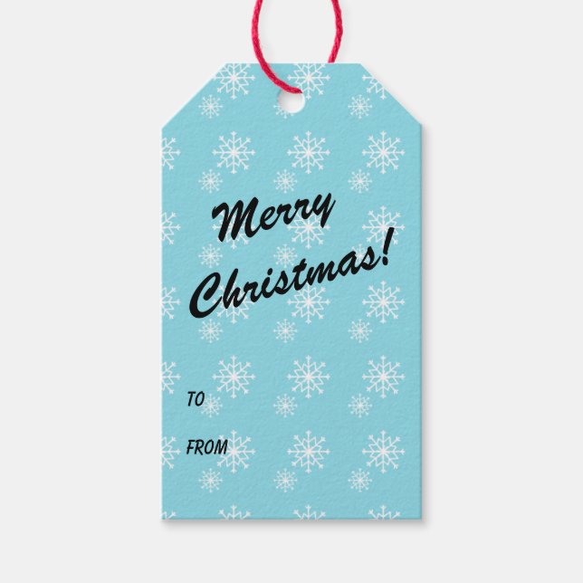 Modern Merry Christmas Gift Tags (Front)
