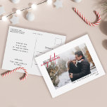 Modern Merry Christmas Lettering Photo Postcard<br><div class="desc">Celebrate Christmas this year with these modern simple holiday postcards.</div>