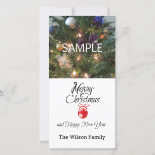 Modern Merry Christmas Photo Card