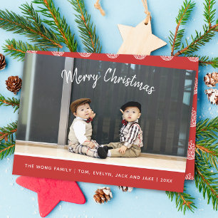 Modern Merry Christmas Photo Card