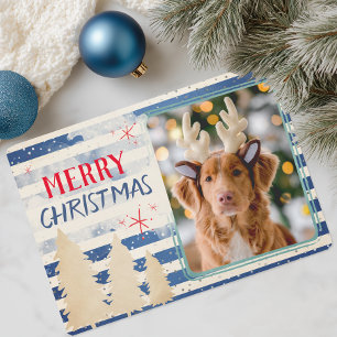 Modern Merry Christmas Photo Holiday Card