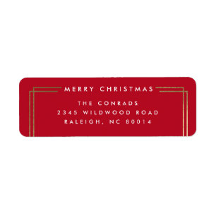 Modern Merry Christmas Return Address