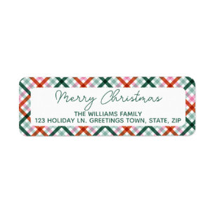 Modern Merry Christmas Return Address 