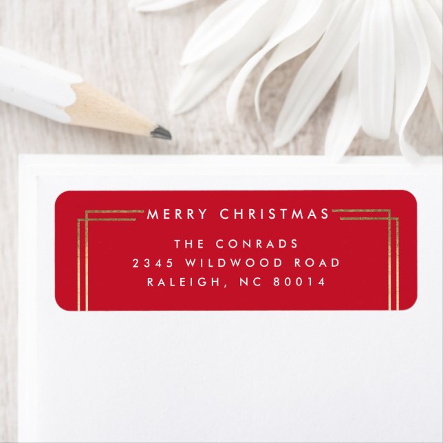 Modern Merry Christmas Return Address (Insitu)