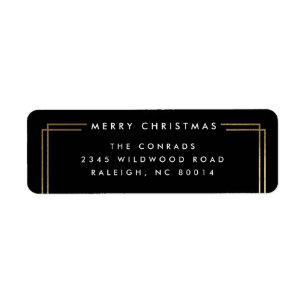 Modern Merry Christmas Return Address