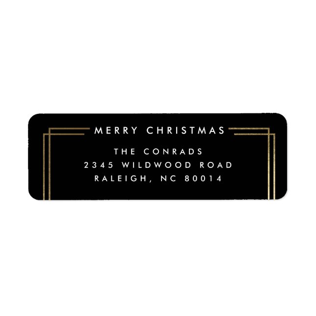 Modern Merry Christmas Return Address (Front)