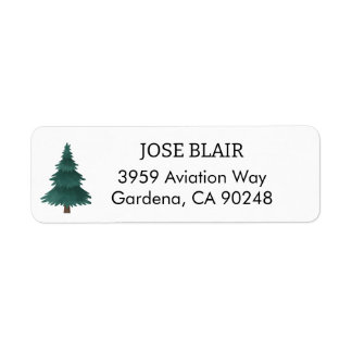 Modern Merry Christmas Return Address