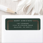 Modern Merry Christmas Return Address<br><div class="desc">Use our faux foil "Merry Christmas" return addresss label to coordinate with our elegant frame Merry Christmas photo picture cards. AGo to the "Personalize This Template" section then click the "Click to Customize Further" at the bottom. You can change background color and font here.</div>