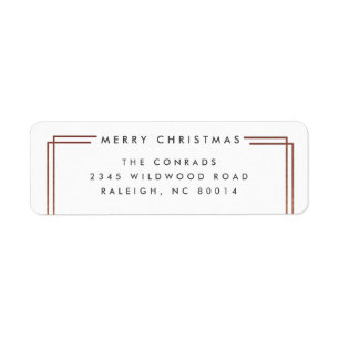 Modern Merry Christmas Return Address