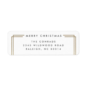 Modern Merry Christmas Return Address