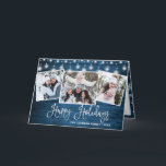 Modern Merry Christmas Rustic 3 PHOTO Greeting Holiday Card<br><div class="desc">Modern Christmas Rustic  3 PHOTO Greeting Holiday Card.</div>