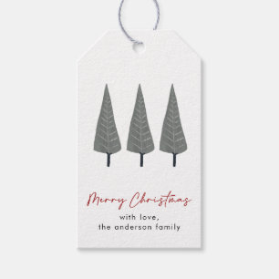  Modern Merry Christmas Scandi Tree Gift Tags