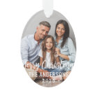 Modern Merry Christmas Script Custom Family Photo