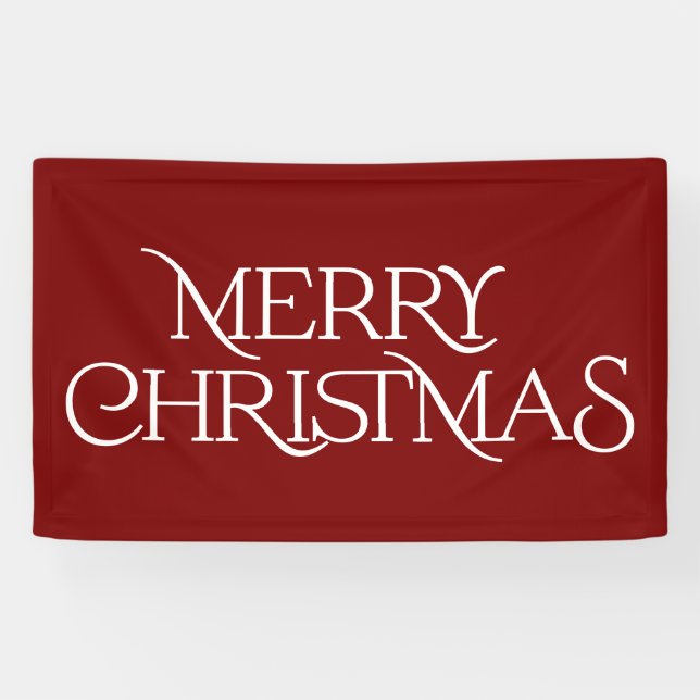 Modern Merry Christmas serif typography Banner (Horizontal)