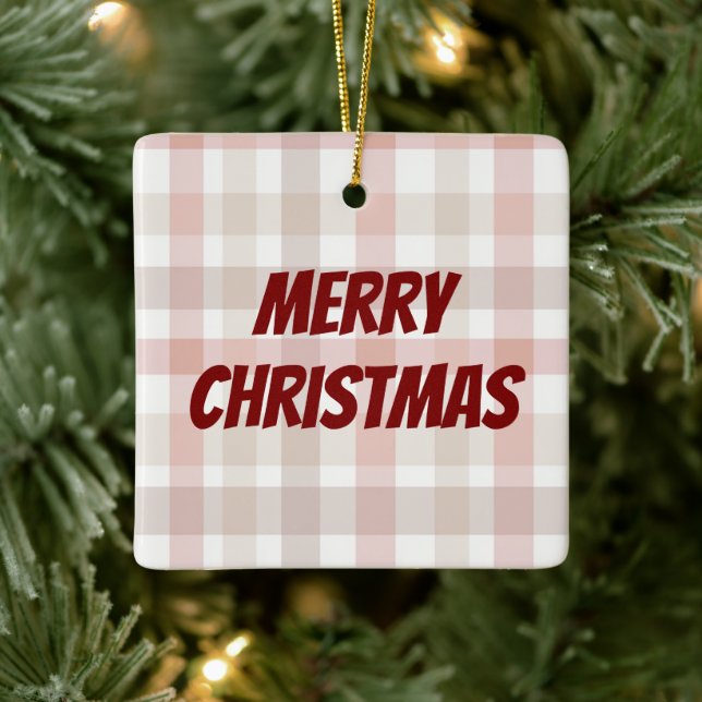 Modern Merry Christmas Text | Christmas Ornament (Tree)