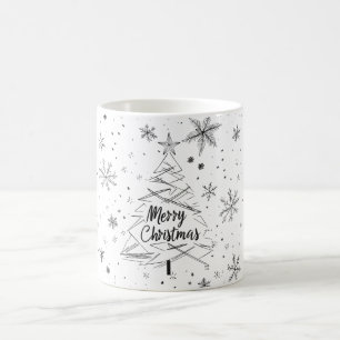 Modern Merry Christmas Tree Mug