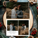 Modern Merry Christmas Trendy photo family  Holiday Card<br><div class="desc">Send festive greetings with the Modern Merry Christmas Trendy Photo Family Holiday Card. Showcasing your family photo in a stylish,  contemporary layout,  this card adds a chic touch to your holiday wishes. Perfect for celebrating the season,  it’s a modern keepsake your loved ones will treasure</div>