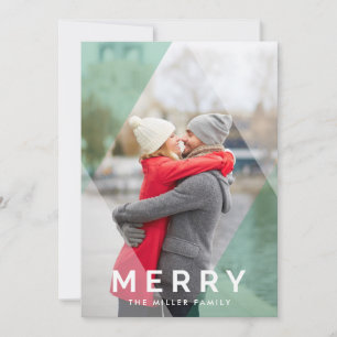 Modern Merry Overlay   Holiday Photo Card