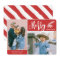 Modern Merry Two Photo Christmas Red Holiday Card