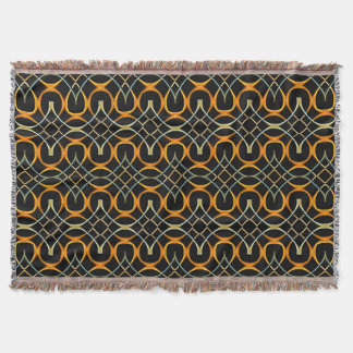 Modern metal Celtic knots pattern Throw Blanket