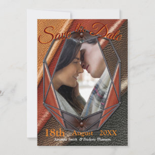 Modern Metal Texture Save The Date