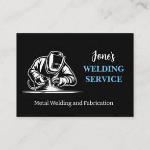 Modern Metal Welder, Fabricator, Contractor Business Card