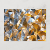 Modern Metallic Abstract Gold Silver Geometric
