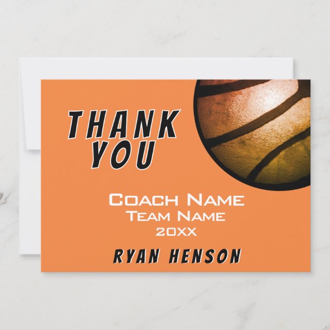 Modern Metallic Ball Black Thank you Coach Card (Front)